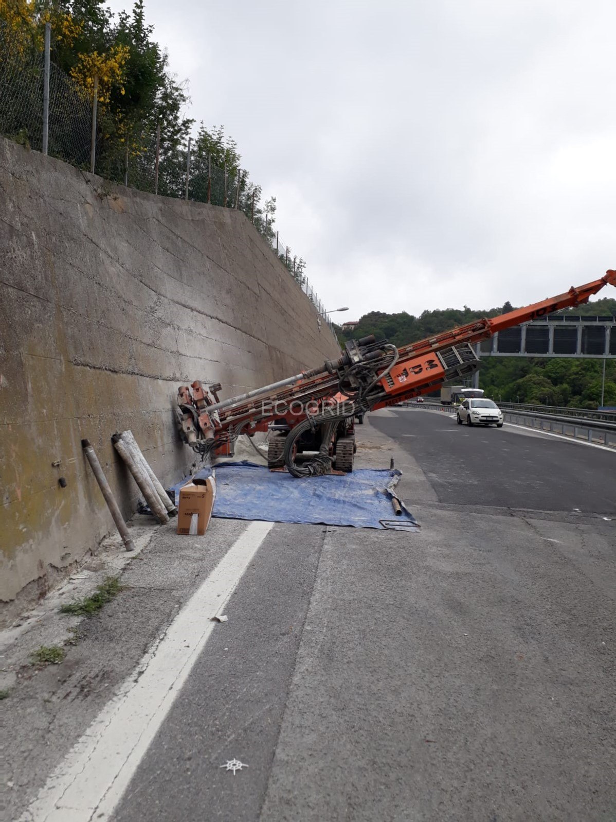 Consolidamento muro tiranti